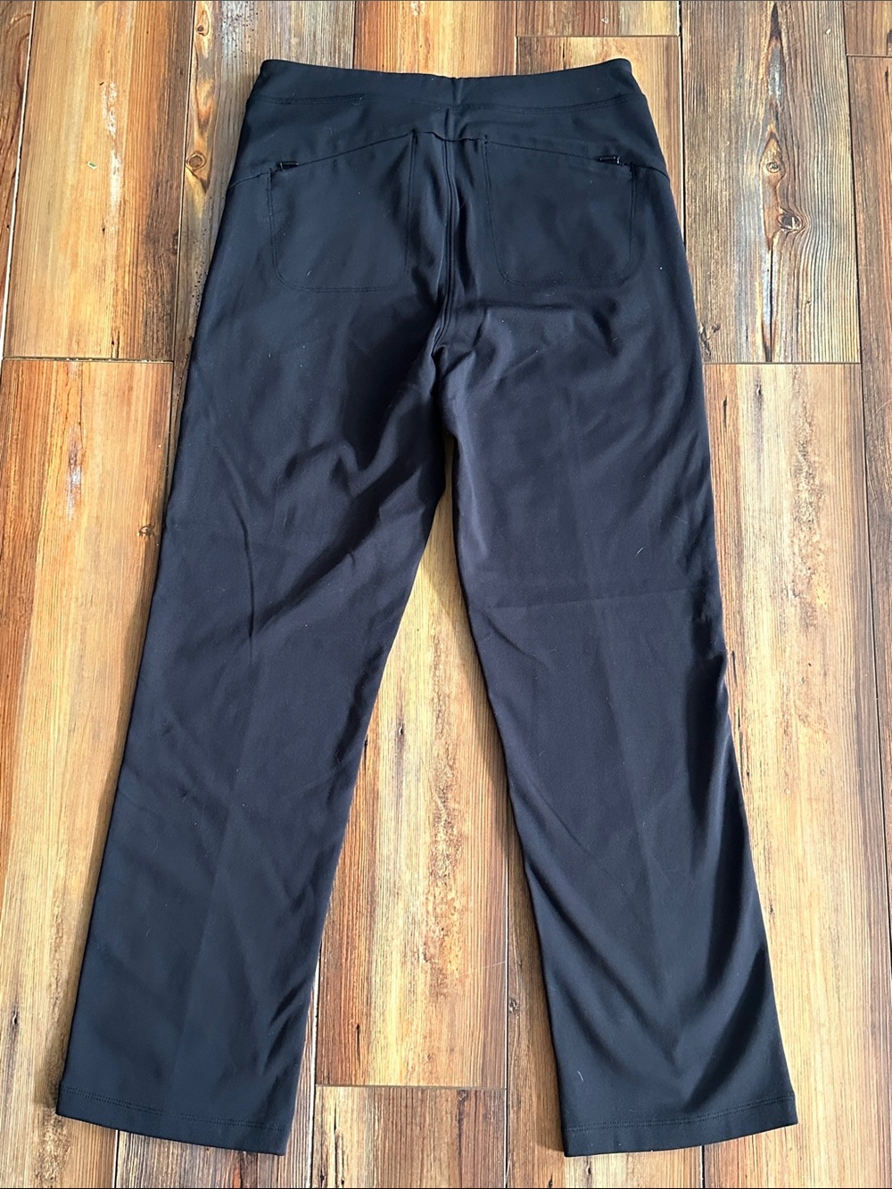 Athleta Black Straight-Leg Pull On Active Dress Pants 6 - Picture 4 of 5